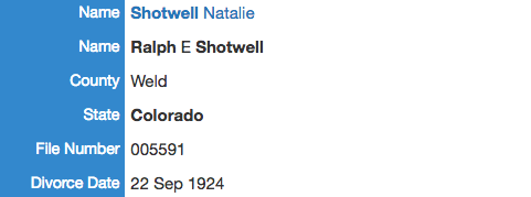 Shotwell death record
